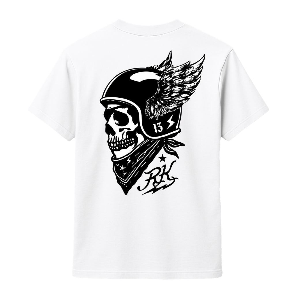 RUM KNUCKLES WINGED BIKER T-SHIRT Black