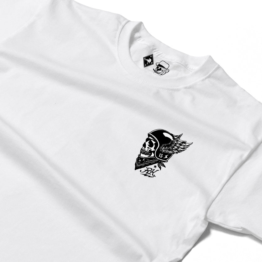 RUM KNUCKLES WINGED BIKER T-SHIRT Black