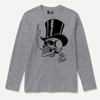 RUM KNUCKLES TOPHAT Long Sleeve Tee - Heather Grey - front