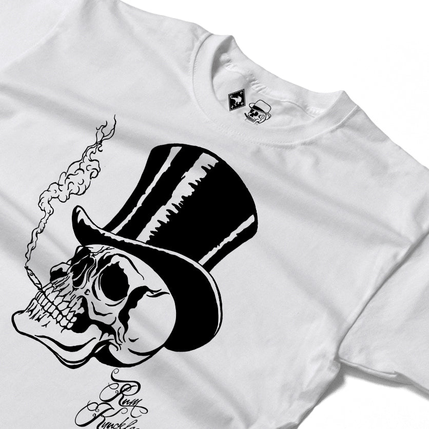 RUM KNUCKLES TOPHAT Long Sleeve Tee - White - detail