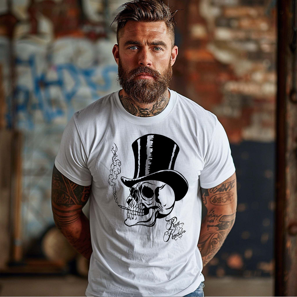 RUM KNUCKLES TOPHAT T-SHIRT White