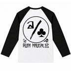 RUM KNUCKLES ACE CLUB Baseball Tee - White/Black - back