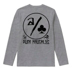 RUM KNUCKLES ACE CLUB Long Sleeve Tee - Heather Grey - back