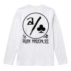 RUM KNUCKLES ACE CLUB Long Sleeve Tee - White - back