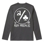 RUM KNUCKLES ACE CLUB Long Sleeve Tee - Charcoal - back
