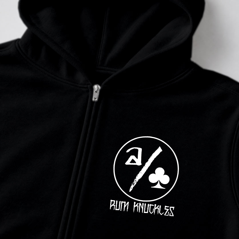 RUM KNUCKLES ACE CLUB Zip Hoodie - Black - detail