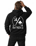 RUM KNUCKLES ACE CLUB Zip Hoodie - Black - model back