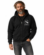 RUM KNUCKLES ACE CLUB Zip Hoodie - Black - model front