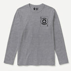 RUM KNUCKLES ACE OF SPADES Long Sleeve Tee - Heather Grey - front