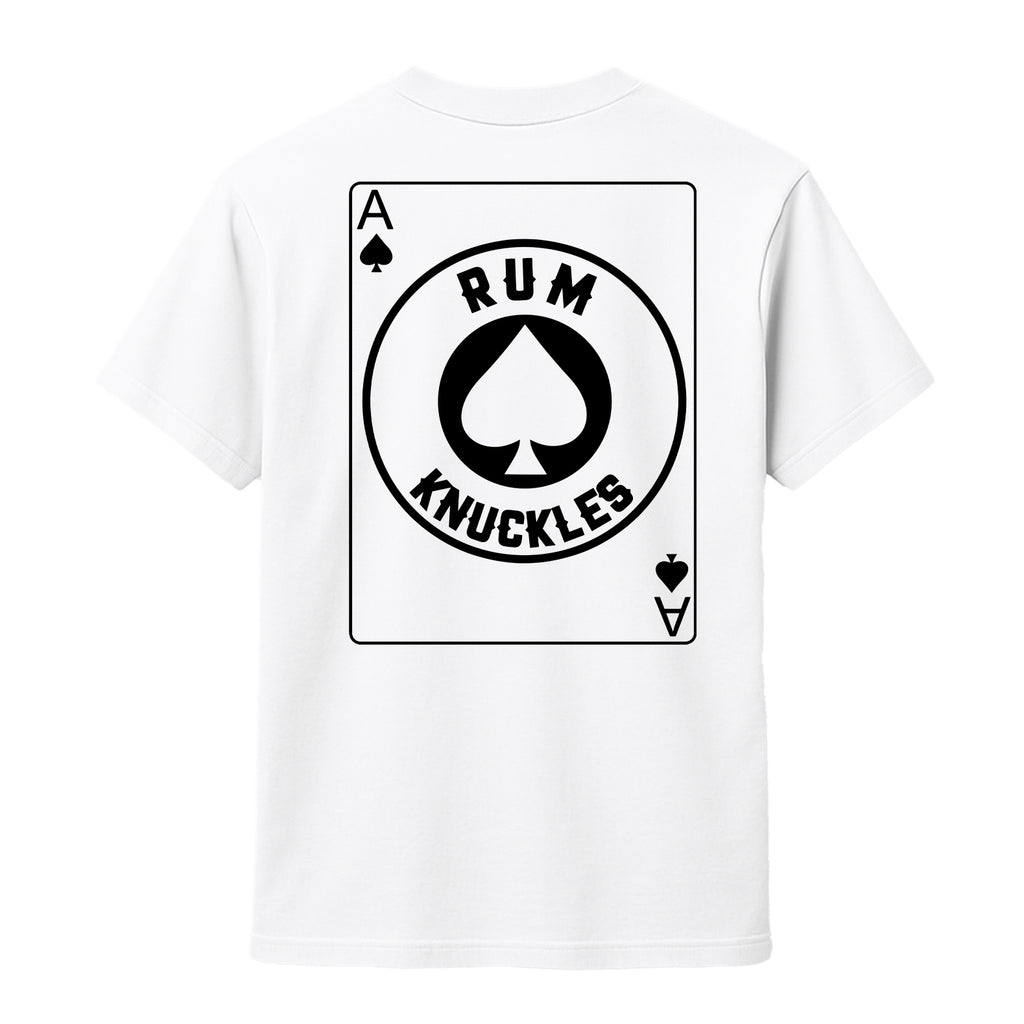RUM KNUCKLES ACE OF SPADES T-SHIRT White