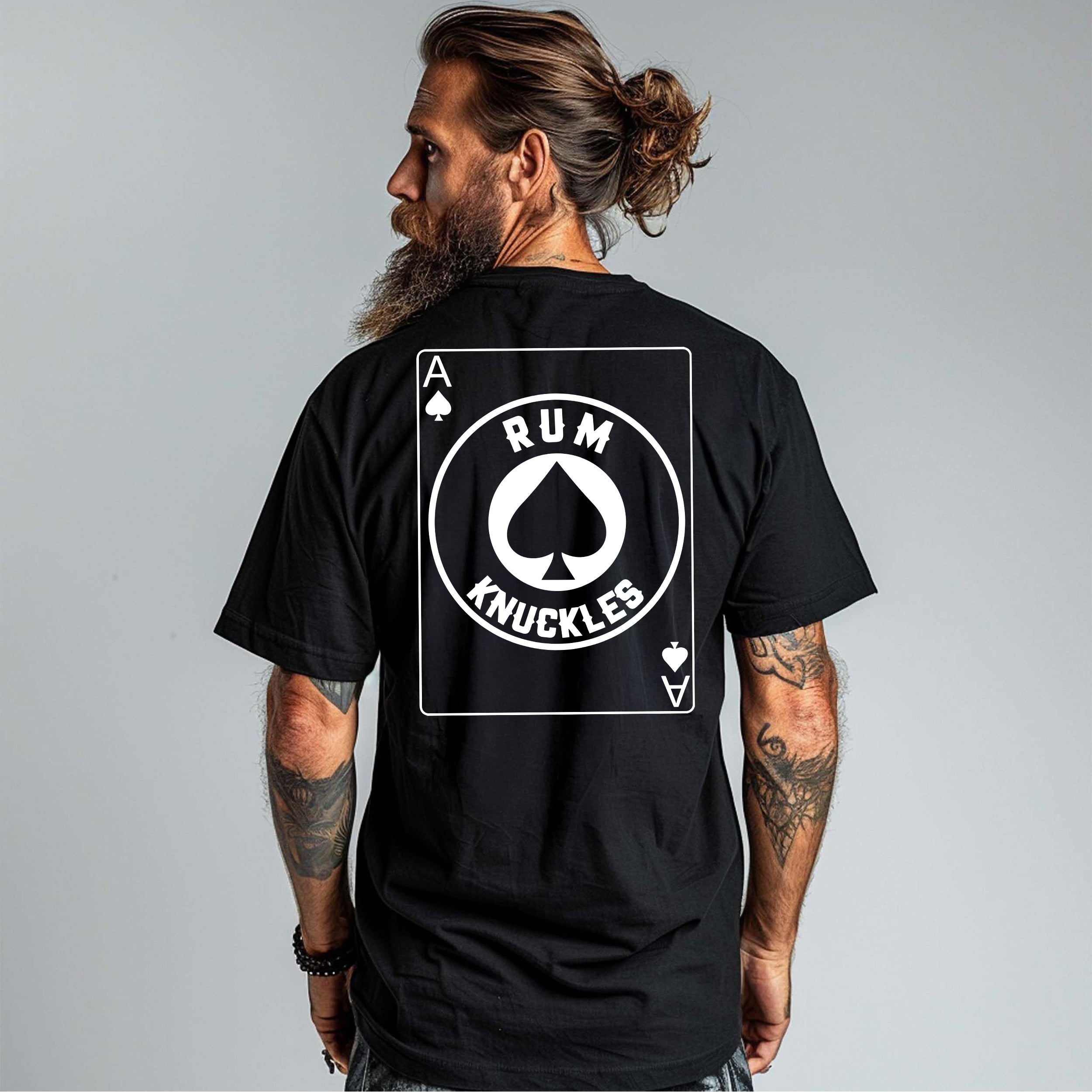 RUM KNUCKLES ACE OF SPADES T-SHIRT Black