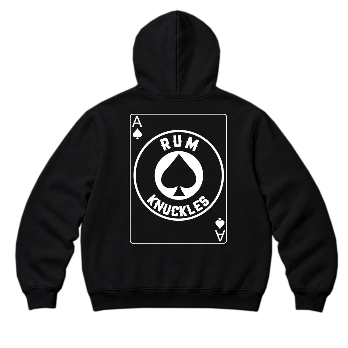 RUM KNUCKLES ACE OF SPADES Zip Hoodie - Black - back