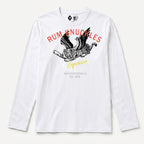 RUM KNUCKLES FLYING TIGER Long Sleeve Tee - White - front