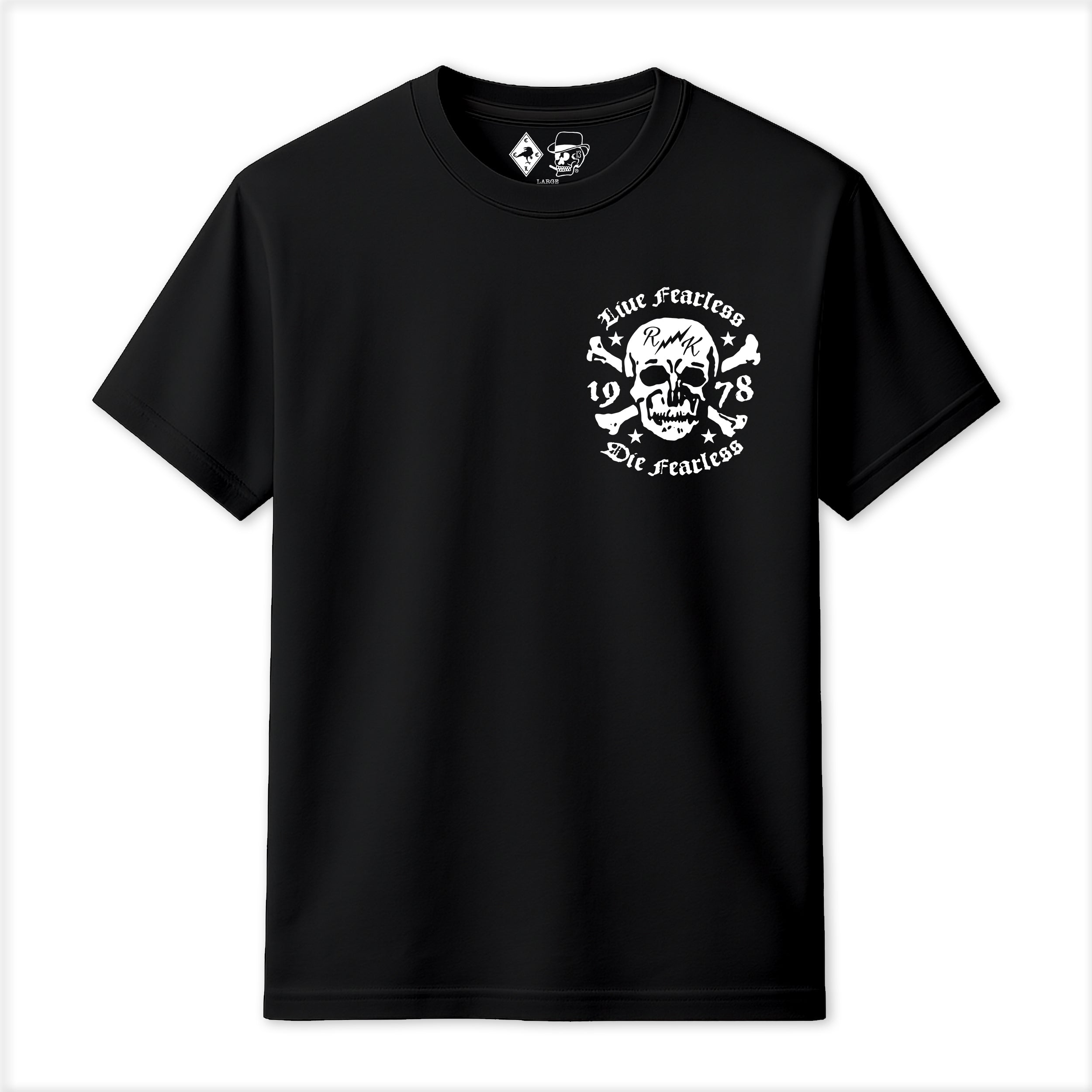 RUM KNUCKLES LIVE FEARLESS T-SHIRT Black