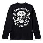 RUM KNUCKLES LIVE FEARLESS Long Sleeve Tee - Black - back