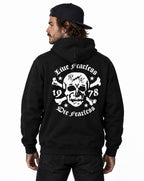 RUM KNUCKLES LIVE FEARLESS Zip Hoodie - Black - model back