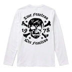 RUM KNUCKLES LIVE FEARLESS Long Sleeve Tee - White - back
