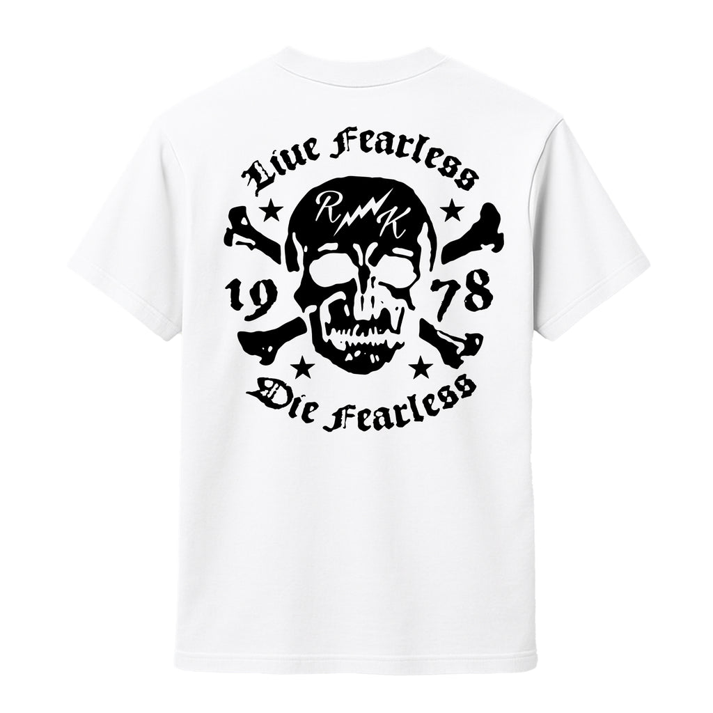 RUM KNUCKLES LIVE FEARLESS T-SHIRT White