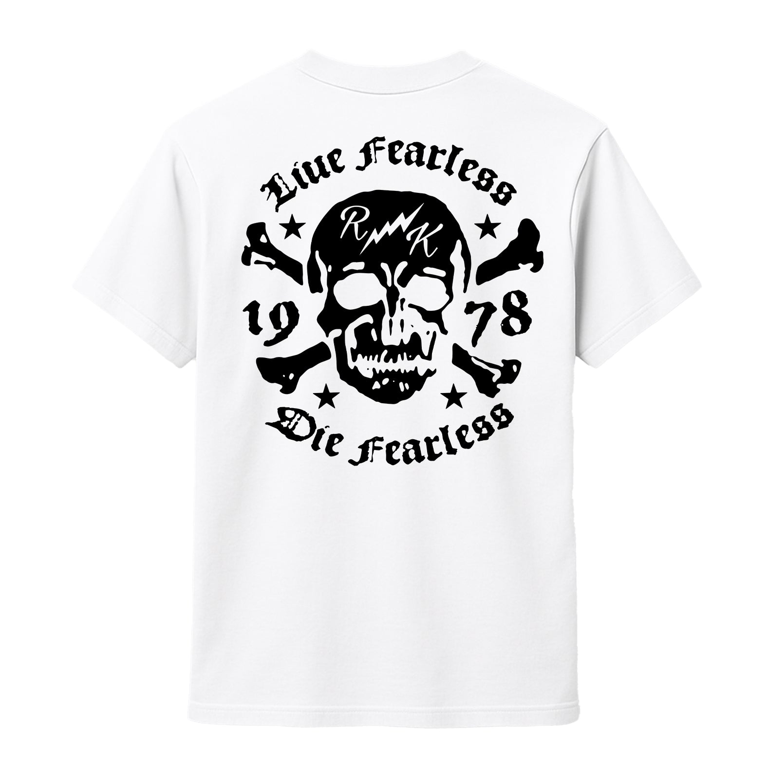 RUM KNUCKLES LIVE FEARLESS T-SHIRT White