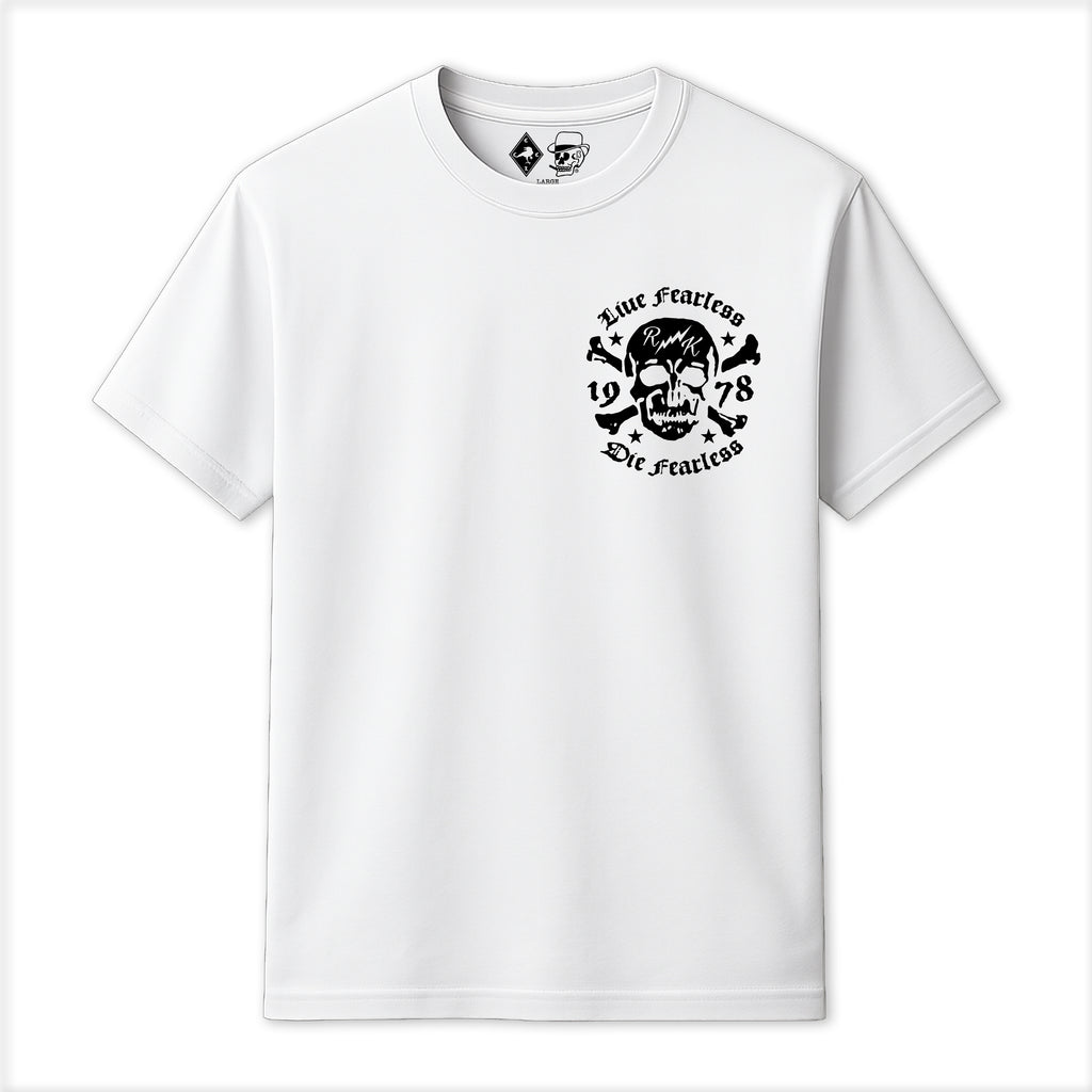RUM KNUCKLES LIVE FEARLESS T-SHIRT White