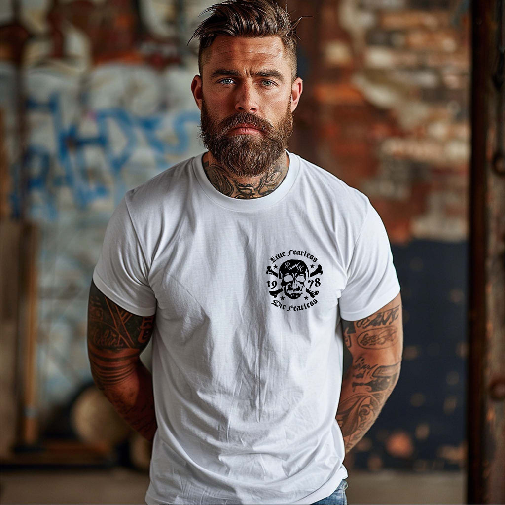 RUM KNUCKLES LIVE FEARLESS T-SHIRT White