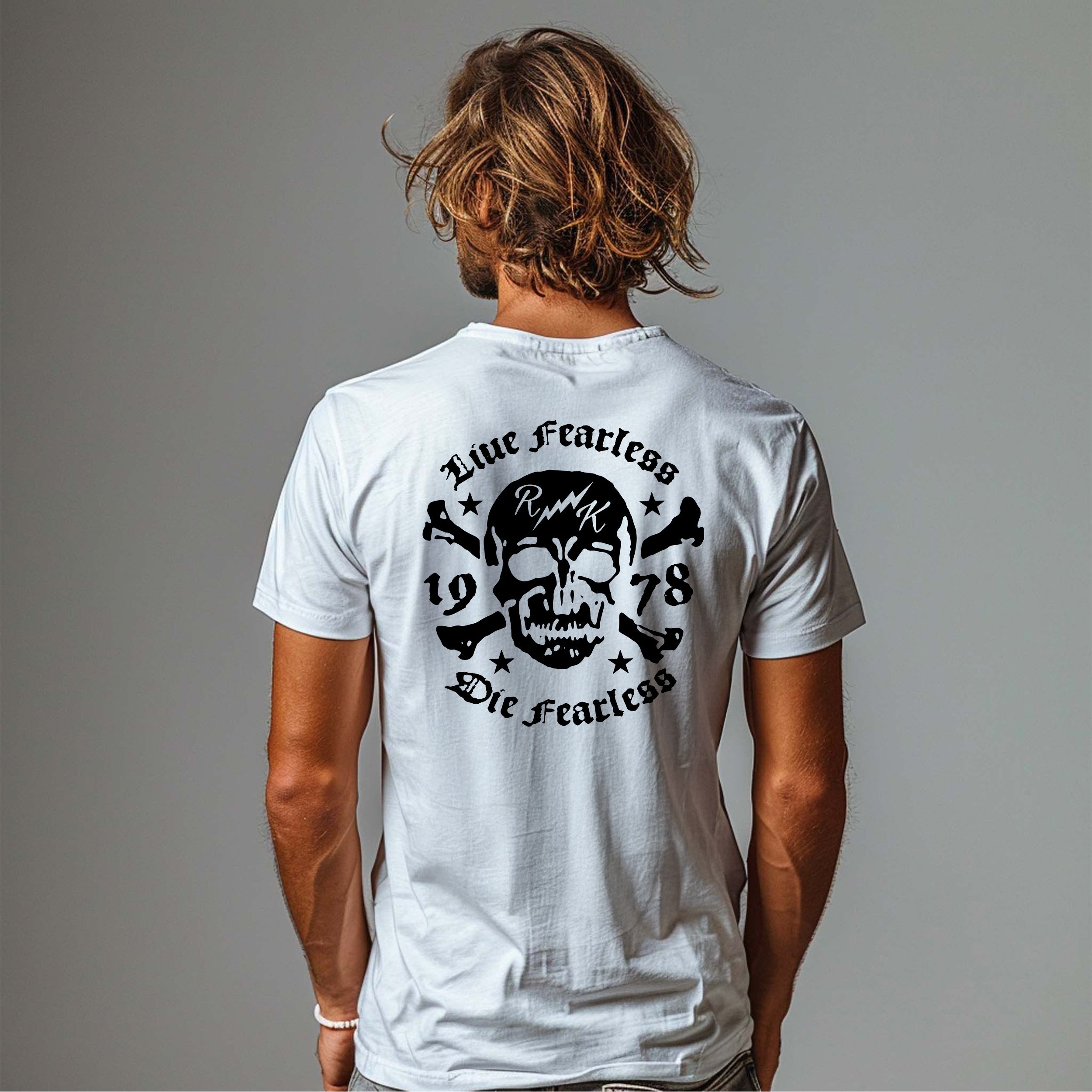 RUM KNUCKLES LIVE FEARLESS T-SHIRT White