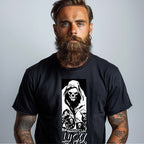 RUM KNUCKLES LUCKY ROLLER T-SHIRT Black