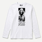 RUM KNUCKLES LUCKY ROLLER Long Sleeve Tee - White - front