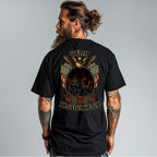 RUM KNUCKLES RK EAGLE BIKER T-SHIRT Black