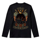 RUM KNUCKLES RK EAGLE BIKER Long Sleeve Tee - Black - back