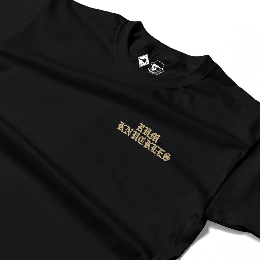 RUM KNUCKLES RK EAGLE BIKER Long Sleeve Tee - Black - detail