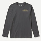 RUM KNUCKLES RK EAGLE BIKER Long Sleeve Tee - Charcoal - front