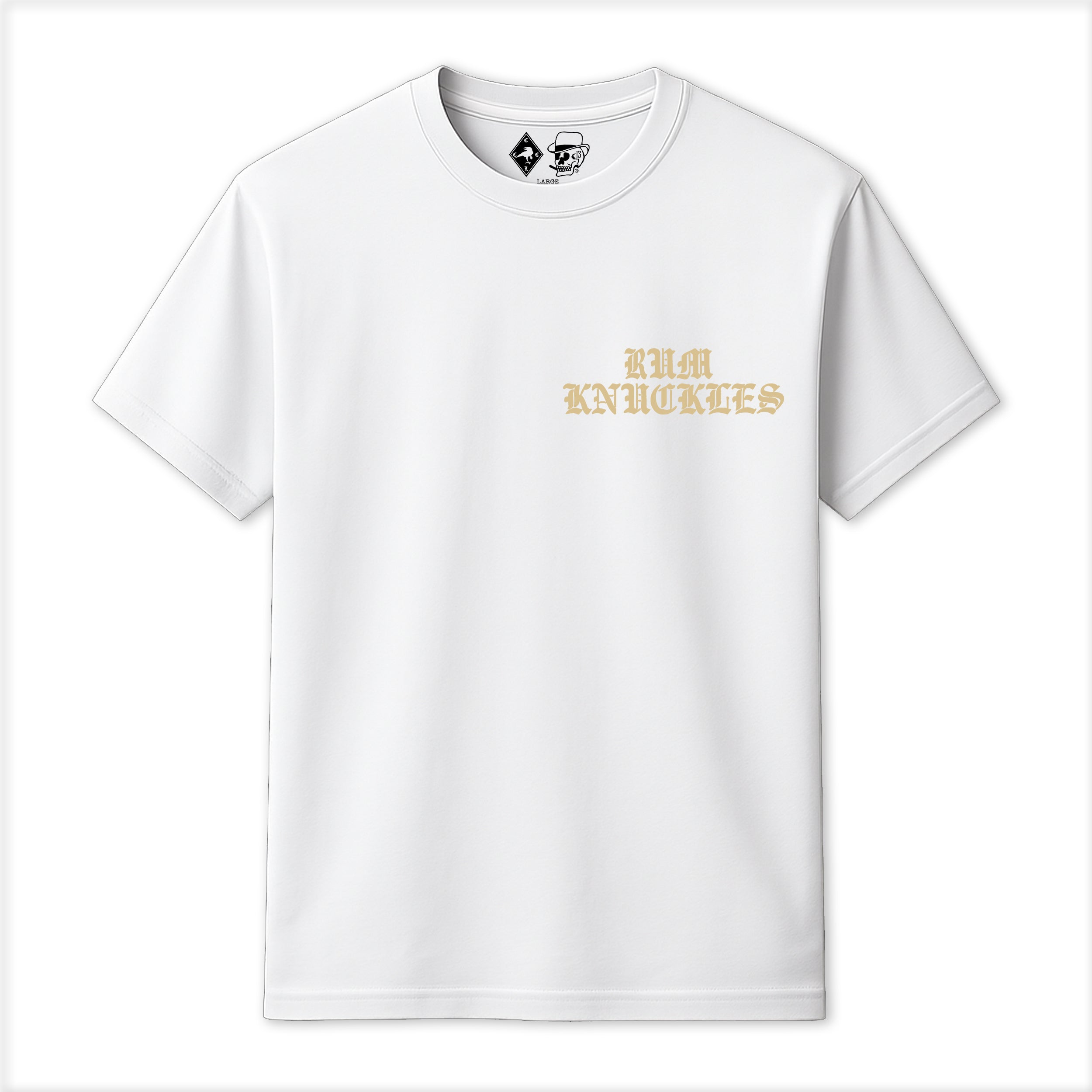 RUM KNUCKLES RK EAGLE BIKER T-SHIRT White