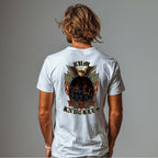 RUM KNUCKLES RK EAGLE BIKER T-SHIRT White
