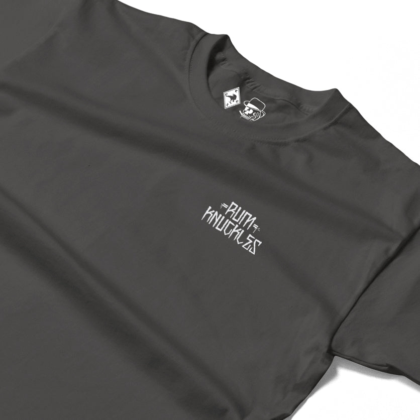 RUM KNUCKLES WEST COAST Long Sleeve Tee - Charcoal - detail