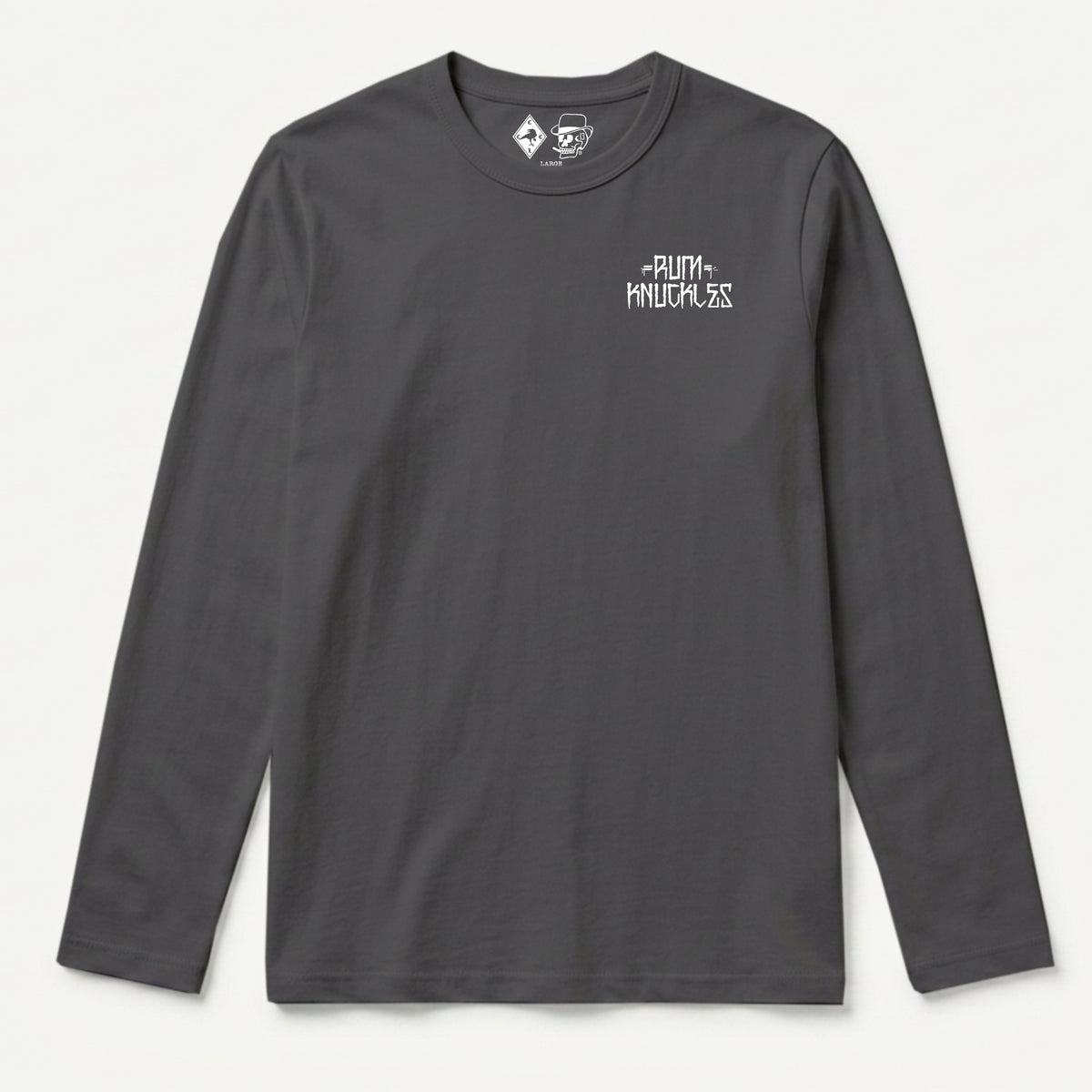 RUM KNUCKLES WEST COAST Long Sleeve Tee - Charcoal - front