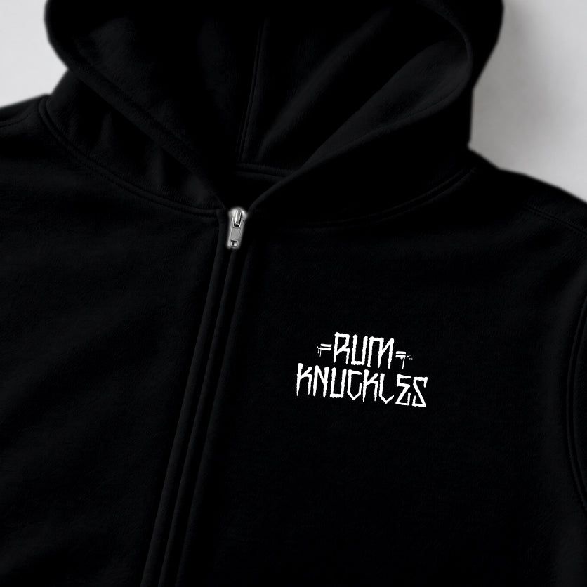 RUM KNUCKLES WEST COAST Zip Hoodie - Black - detail
