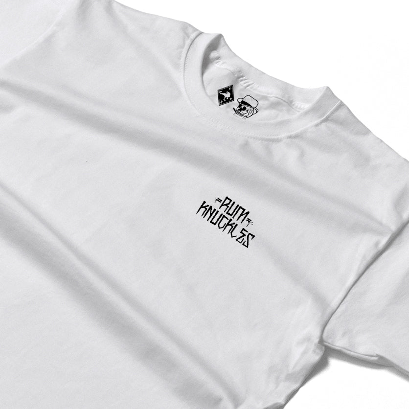 RUM KNUCKLES WEST COAST Long Sleeve Tee - White - detail