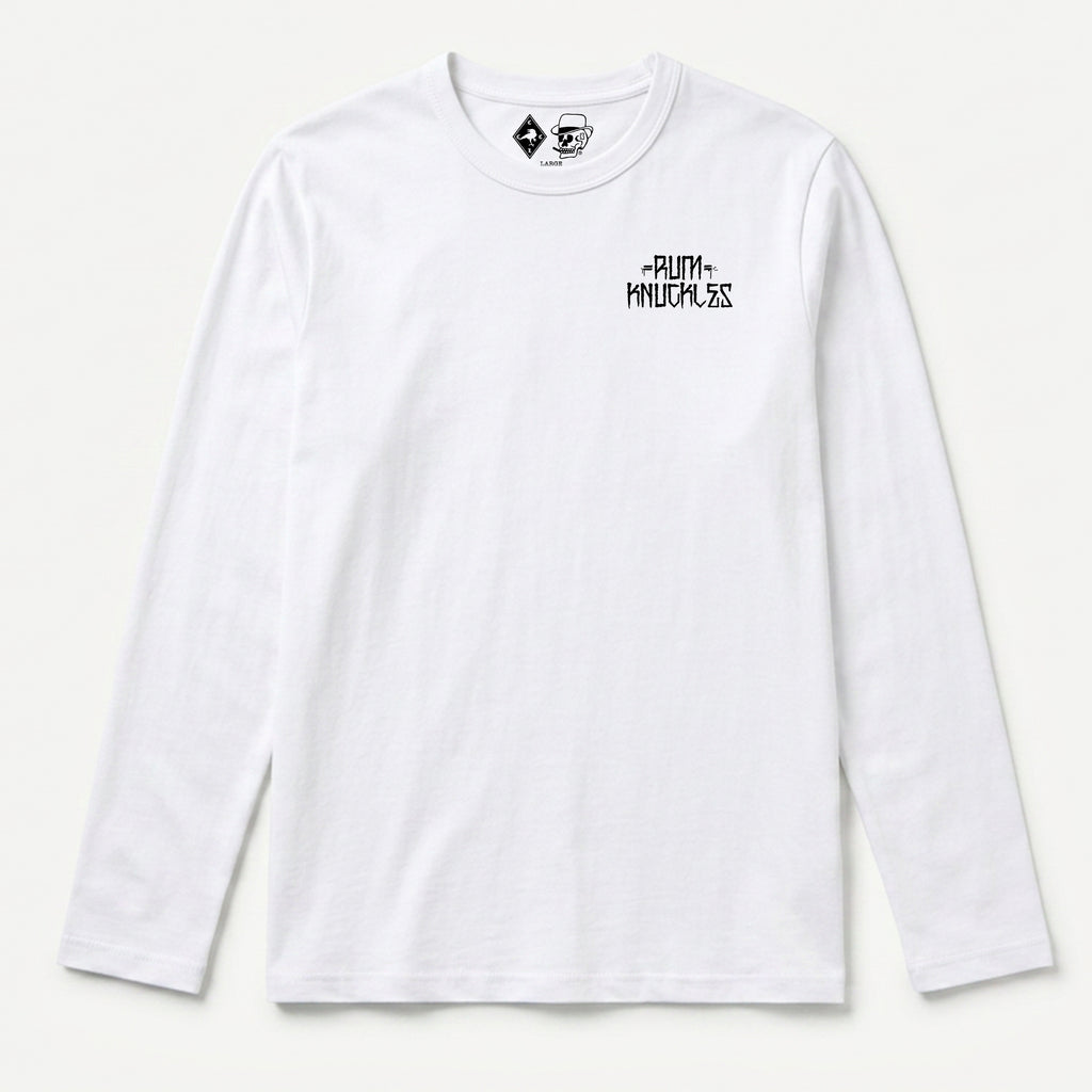 RUM KNUCKLES WEST COAST Long Sleeve Tee - White - front