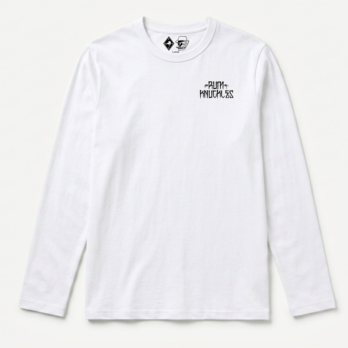 RUM KNUCKLES WEST COAST Long Sleeve Tee - White - front
