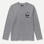 RUM KNUCKLES GORILLA TACTICS Long Sleeve Tee - Heather Grey - front