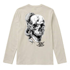 RUM KNUCKLES SKULL SNAKE Long Sleeve Tee - Ecru - back