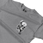 RUM KNUCKLES SKULL SNAKE Long Sleeve Tee - Heather Grey - detail