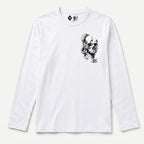 RUM KNUCKLES SKULL SNAKE Long Sleeve Tee - White - front