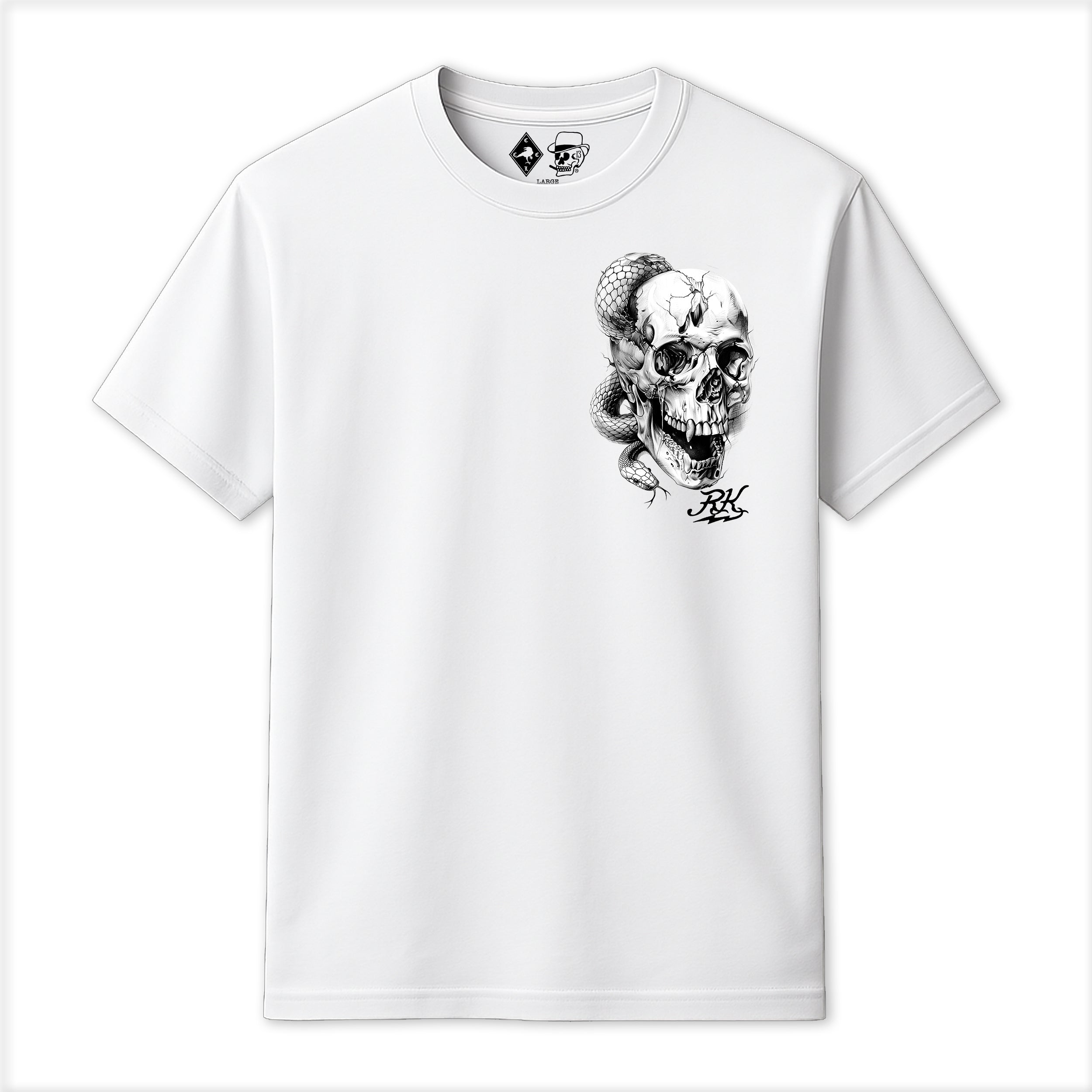 RUM KNUCKLES SKULL SNAKE T-Shirt