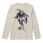 RUM KNUCKLES GHOST RIDER Long Sleeve Tee - Ecru - back