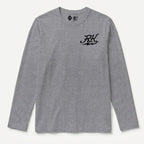 RUM KNUCKLES GHOST RIDER Long Sleeve Tee - Heather Grey - front