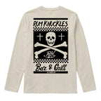 RUM KNUCKLES BAR & GRILL Long Sleeve Tee - Ecru - back
