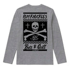 RUM KNUCKLES BAR & GRILL Long Sleeve Tee - Heather Grey - back