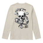 RUM KNUCKLES CROSS BONES Long Sleeve Tee - Ecru - back